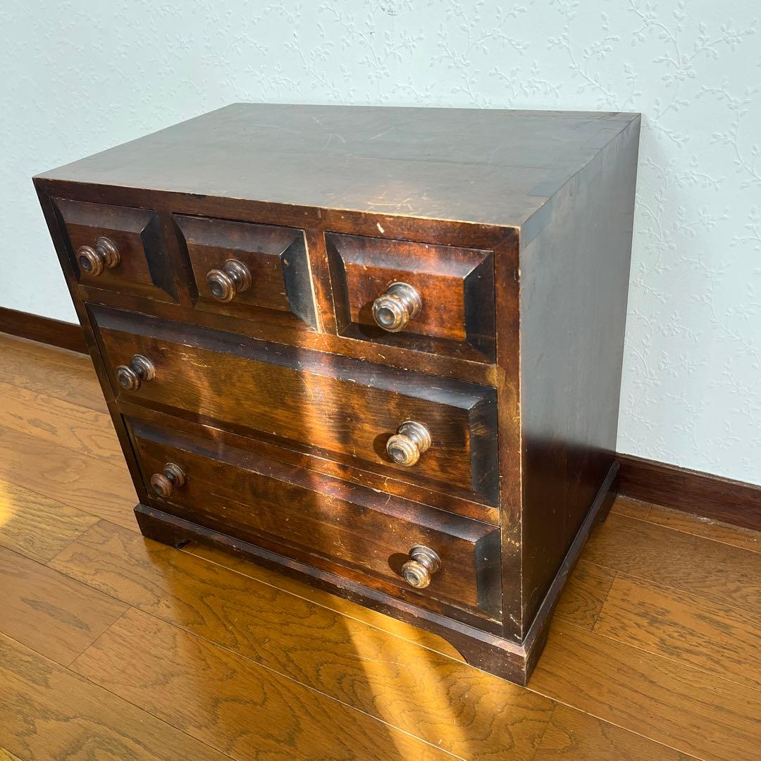 【ビンテージ】 小型チェスト 3段 / 北海道民芸家具