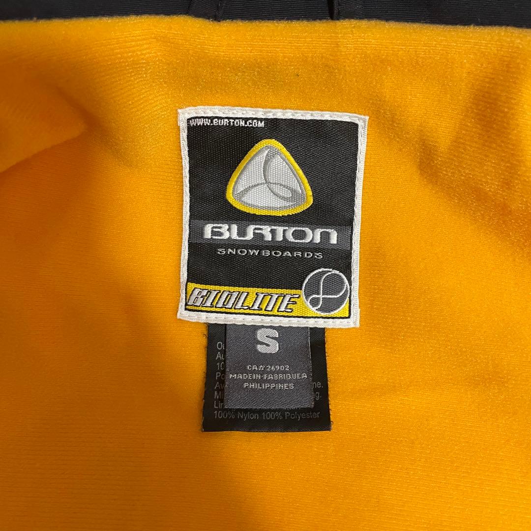 Burtonバートンスキーウェアスノーボードジャケット黒ブラック灰色グレー刺繍