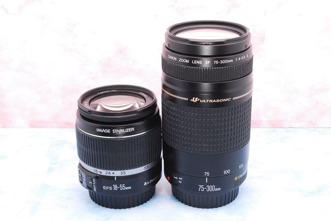 Canon Kiss X7i✨一眼レフカメラ✨手ぶれ補正＆超望遠のWレンズ