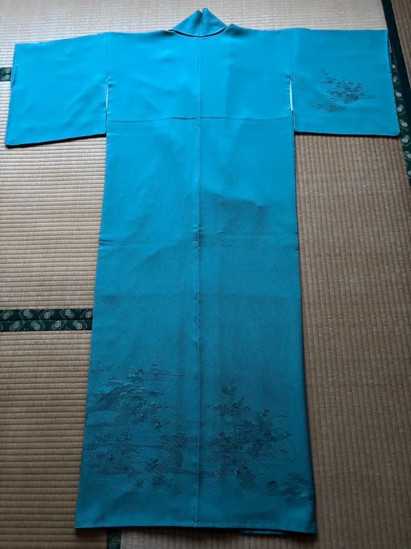訪問着　ちりめん正絹　汕頭柄