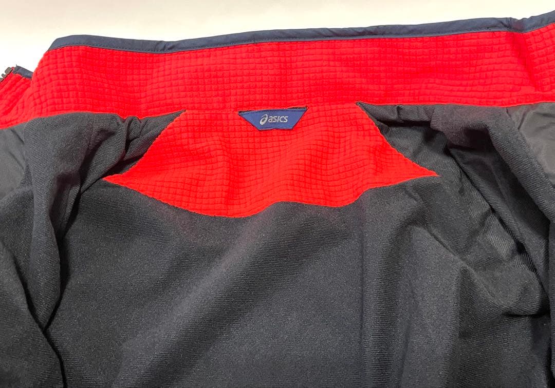 アシックス【Ｍ】XAW720-XAW820 ウォーマー上下組 ブラック 黒