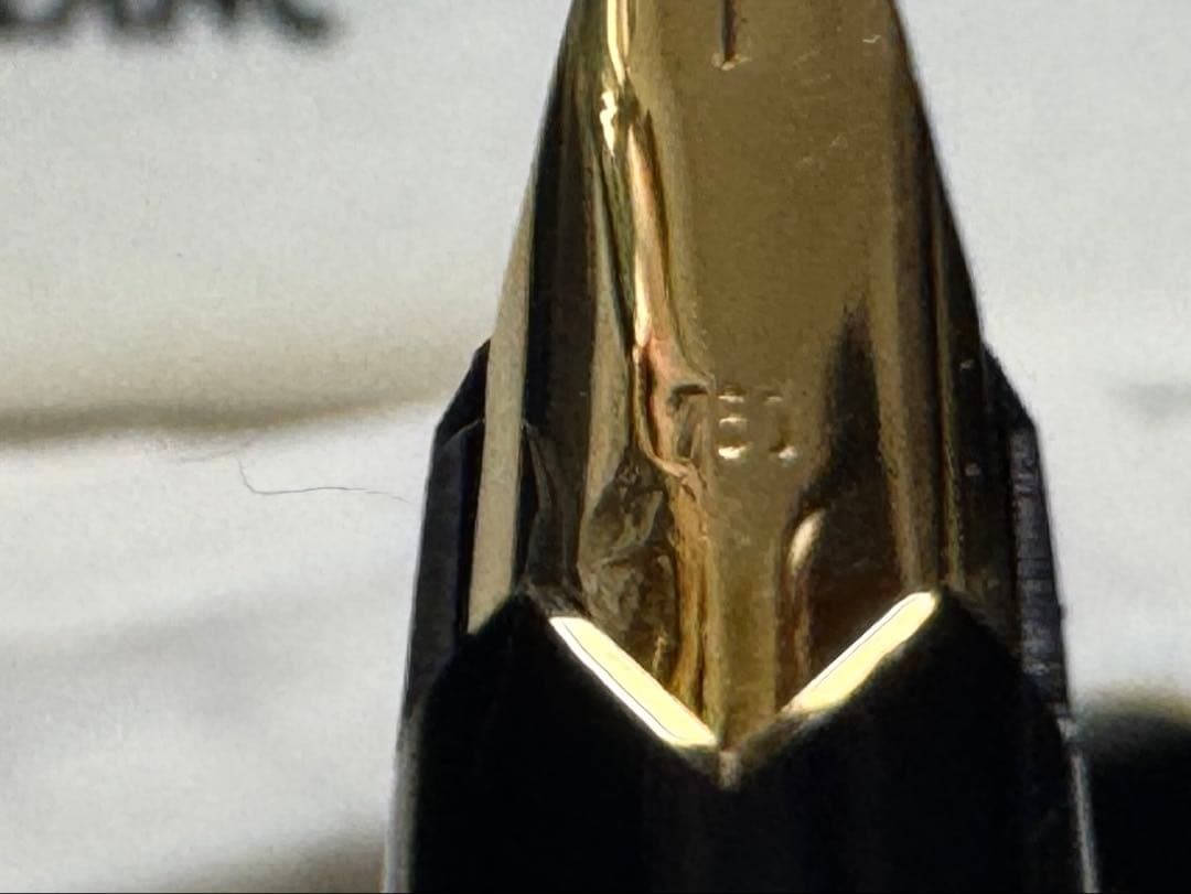 【極美品】モンブラン NO 121 万年筆 ペン先18K ブラック 極細字