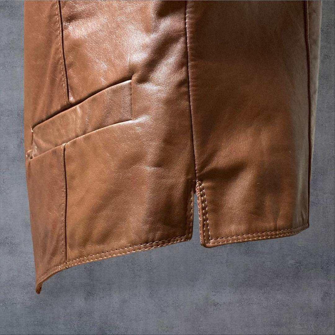 わと Vintage Vest ウイルソンズ レザー革ベストブラウンM