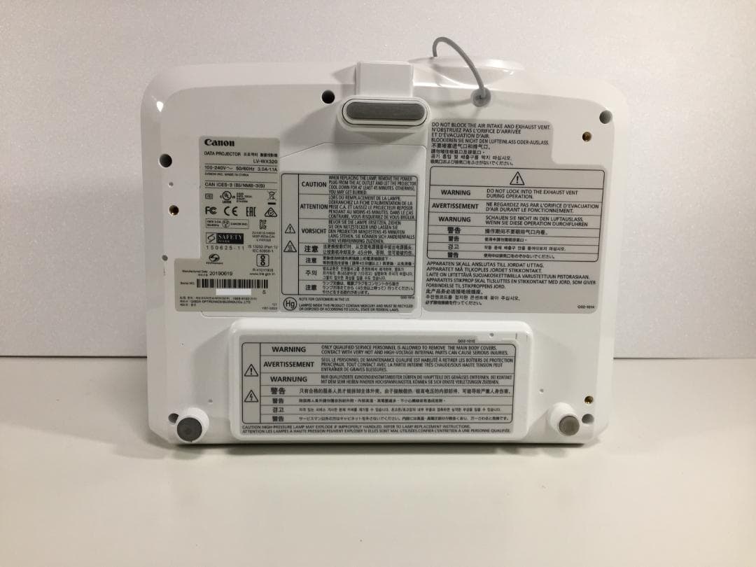 Canonプロジェクター・LV-WX320・使用時間【25h】・3200lm・⑨