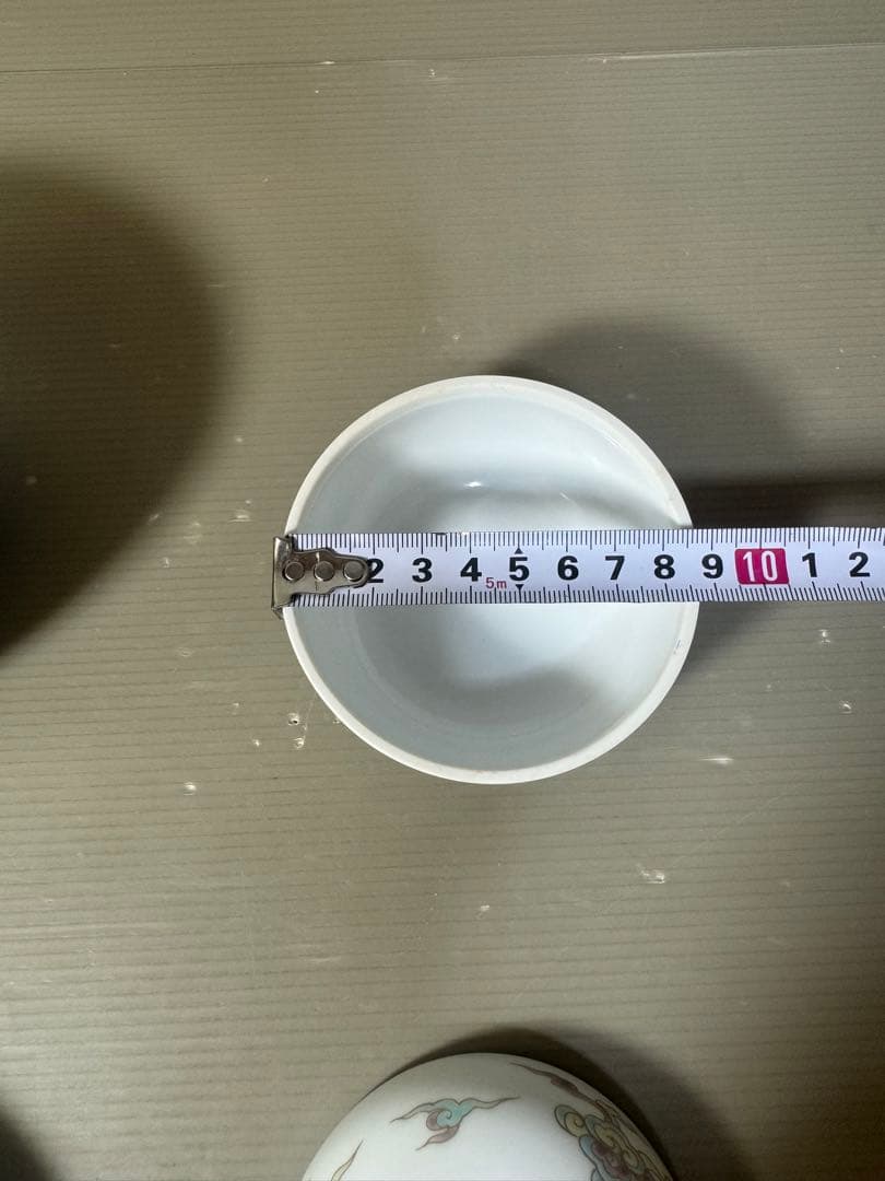 2619 深川製磁  金彩雲鶴図  蓋物  ボンボニエール 大小 菓子器　2客