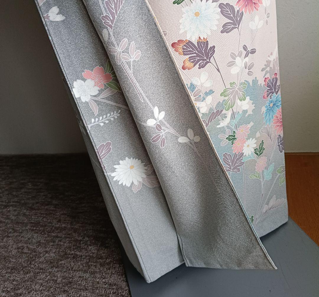 京加賀友禅訪問着 たたき模様 ろうけつ染め分け 光月の落款入り 美品 26B4