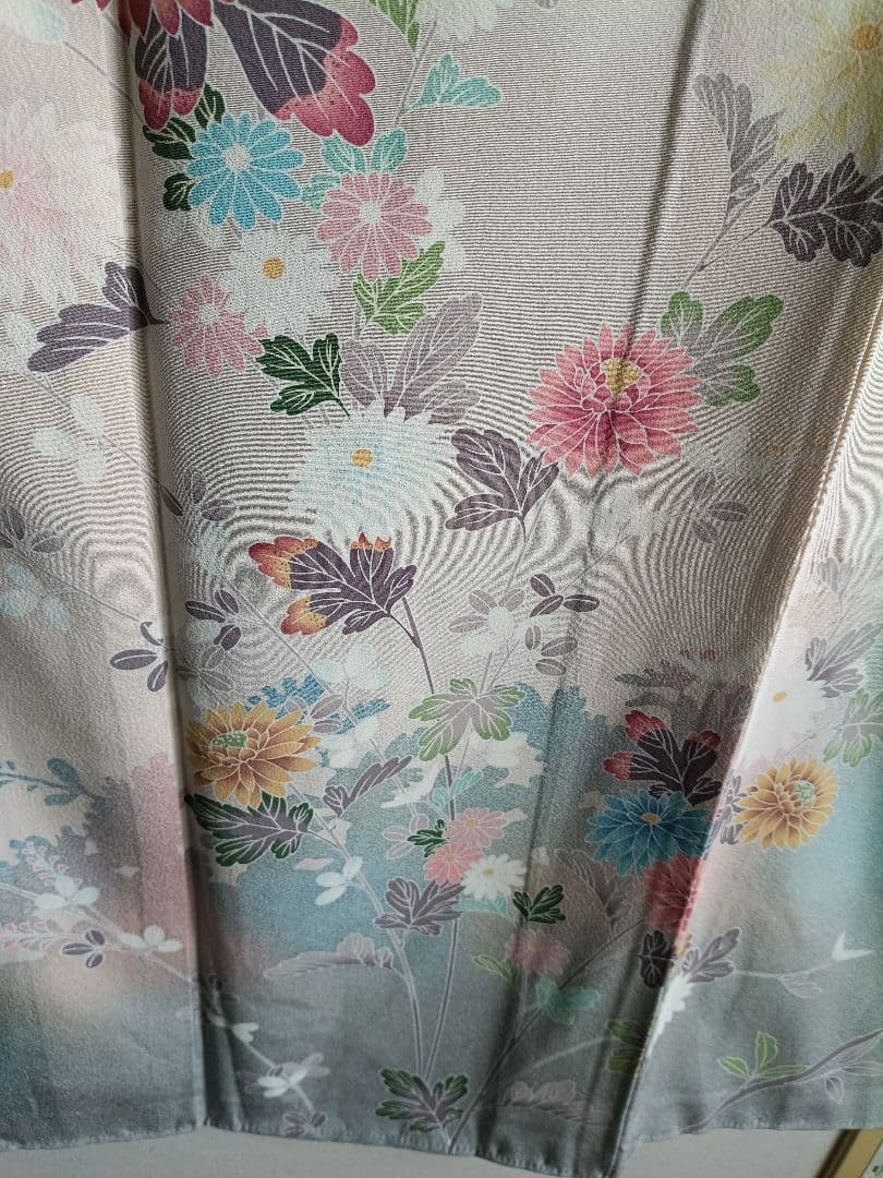 京加賀友禅訪問着 たたき模様 ろうけつ染め分け 光月の落款入り 美品 26B4