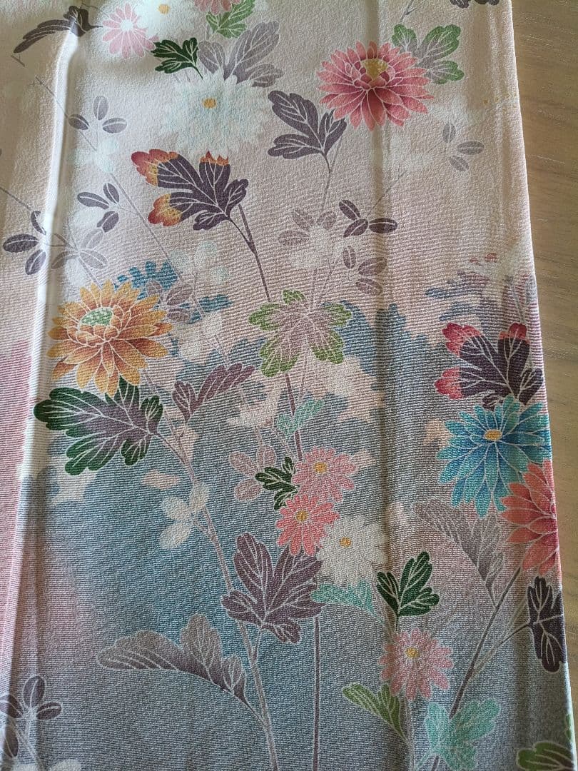 京加賀友禅訪問着 たたき模様 ろうけつ染め分け 光月の落款入り 美品 26B4