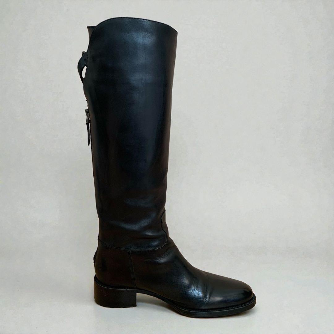 SARTORE サルトル　シングルバッグベルト　ジョッキーブーツ　ブラック
