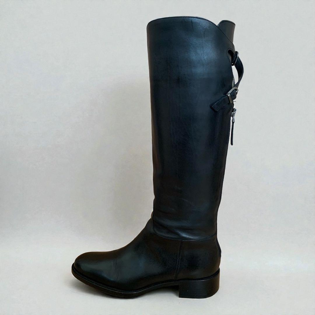 SARTORE サルトル　シングルバッグベルト　ジョッキーブーツ　ブラック