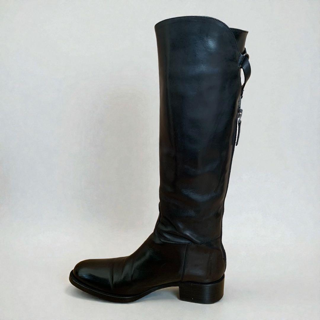 SARTORE サルトル　シングルバッグベルト　ジョッキーブーツ　ブラック