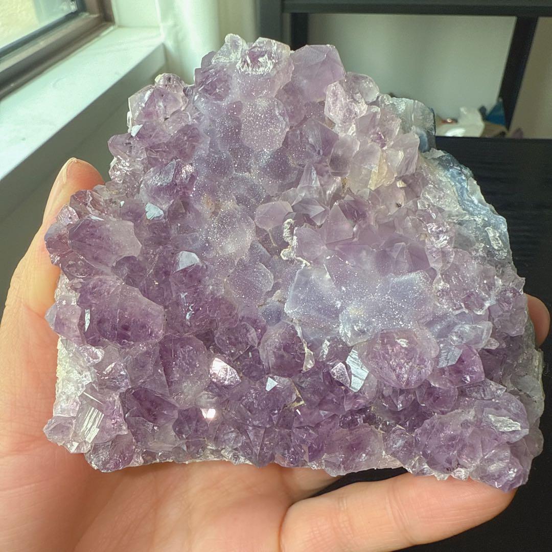 天然石シュガーアメジストの原石　置物　鉱物NO.011613