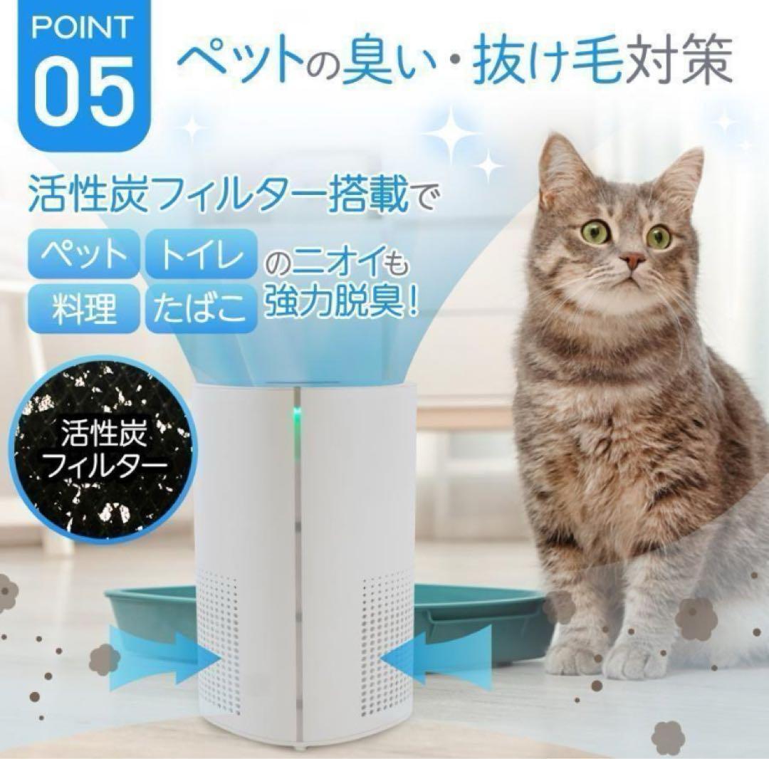 空気清浄機 小型 消臭 省エネ 花粉 脱臭機 たばこ 除菌／◯
