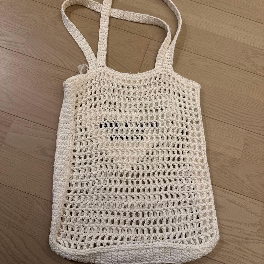 PRADA クロシェ　ラフィアトート