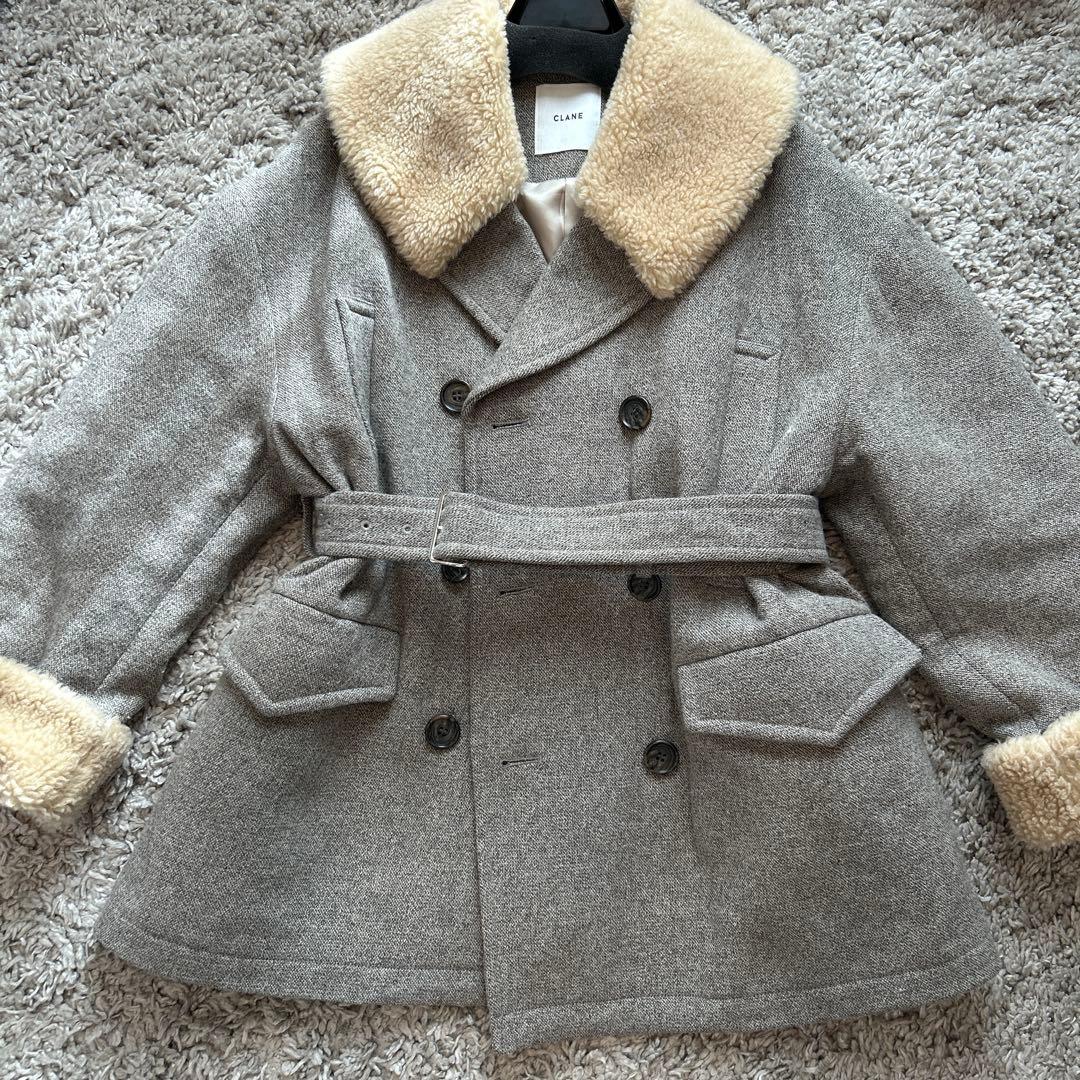 CLANE ピーコート ファー襟付き