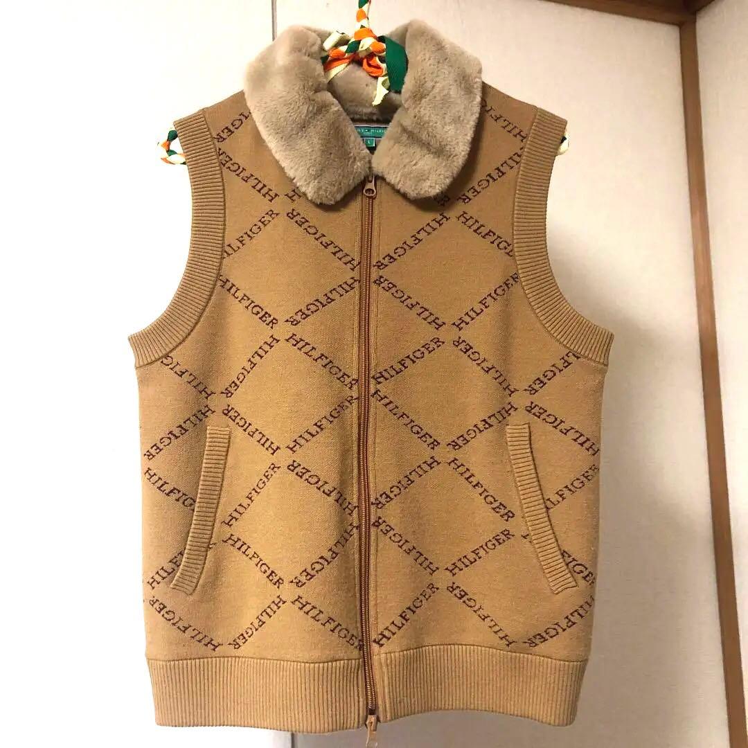 トミー ヒルフィガー ゴルフ2WAYネックモノグラムジャカードニットベスト