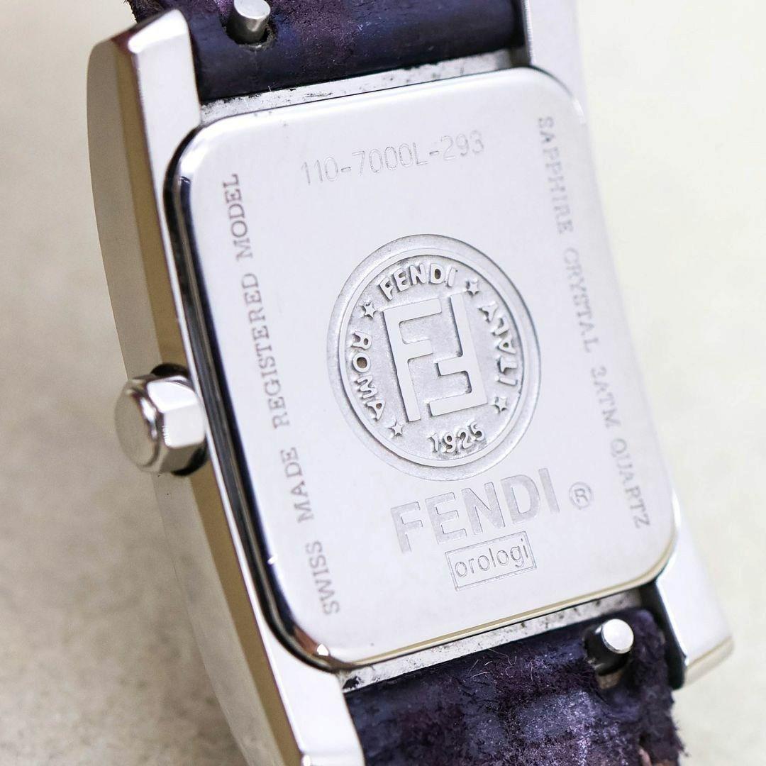 稼働 FENDI 腕時計 7000L シェル文字盤 純正レザーベルト 1703