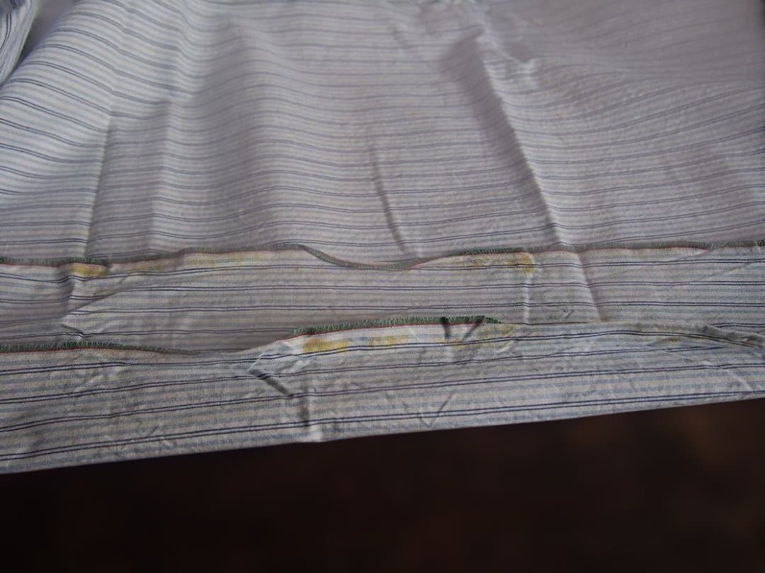 青系 ストライプ コットン 生地 71c×386c ファブリック 縞 /K299