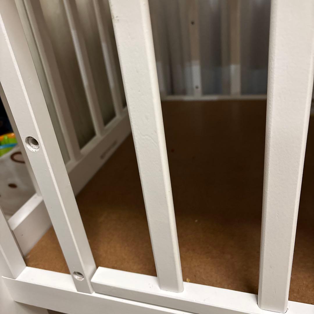 KATOJI カトージ　ミニベッド ホワイト 60x90cm キャスター付き