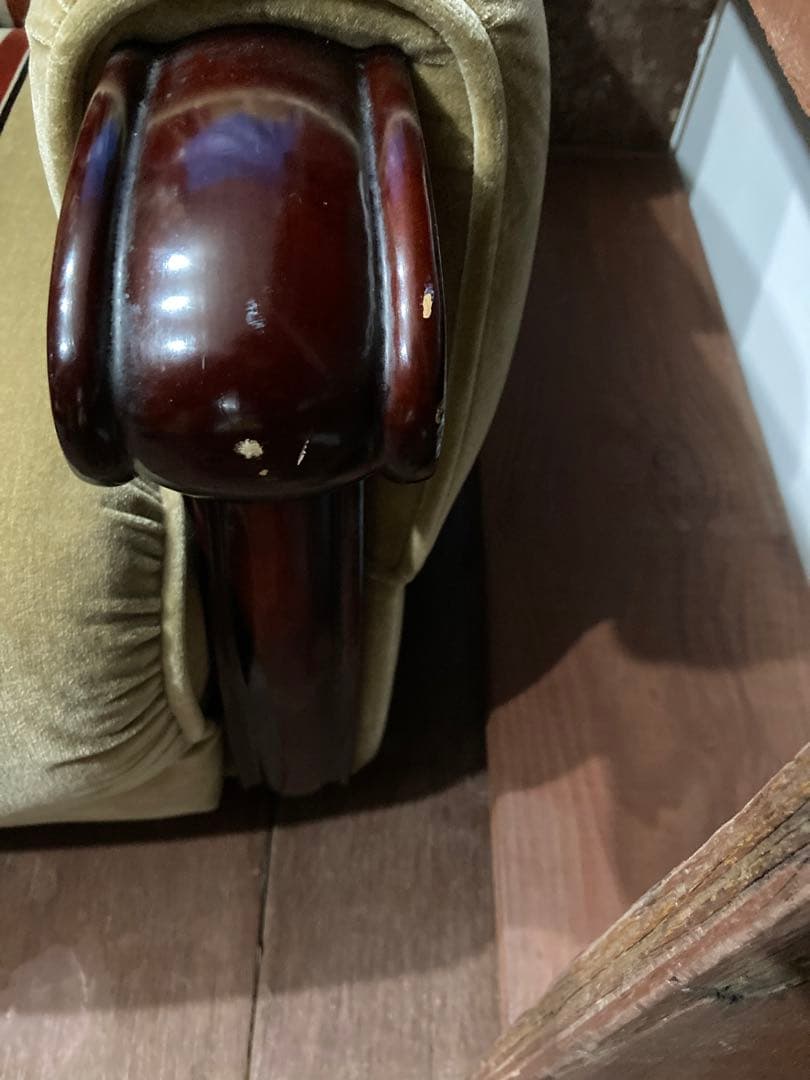 ☆激レア☆ビンテージソファー☆ベロア地☆ストライプがお洒落☆A