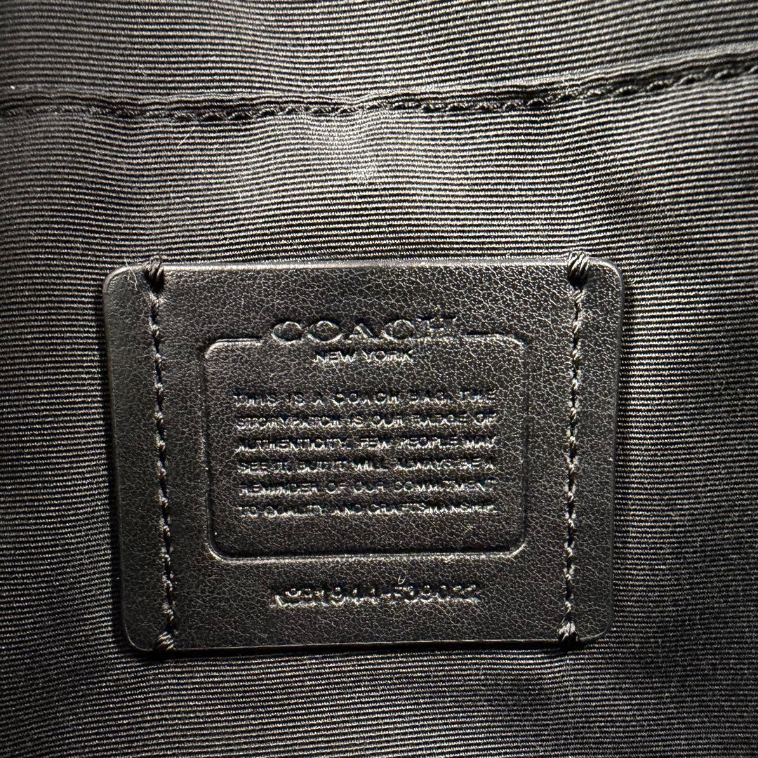 美品 コーチ レザー 2way ビジネスバッグ サフィアーノ レザーブラック