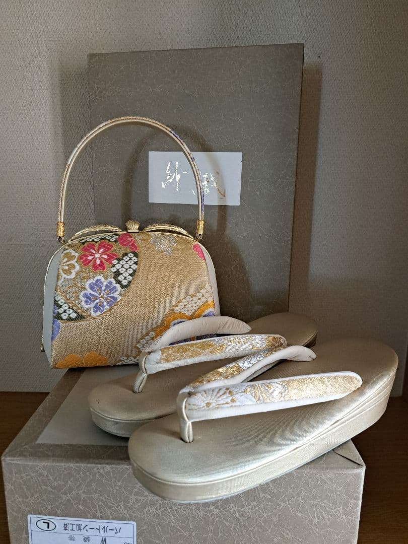 沙織 草履バッグ セット / 草履 Ｌ 着物 和装 成人式 卒業式