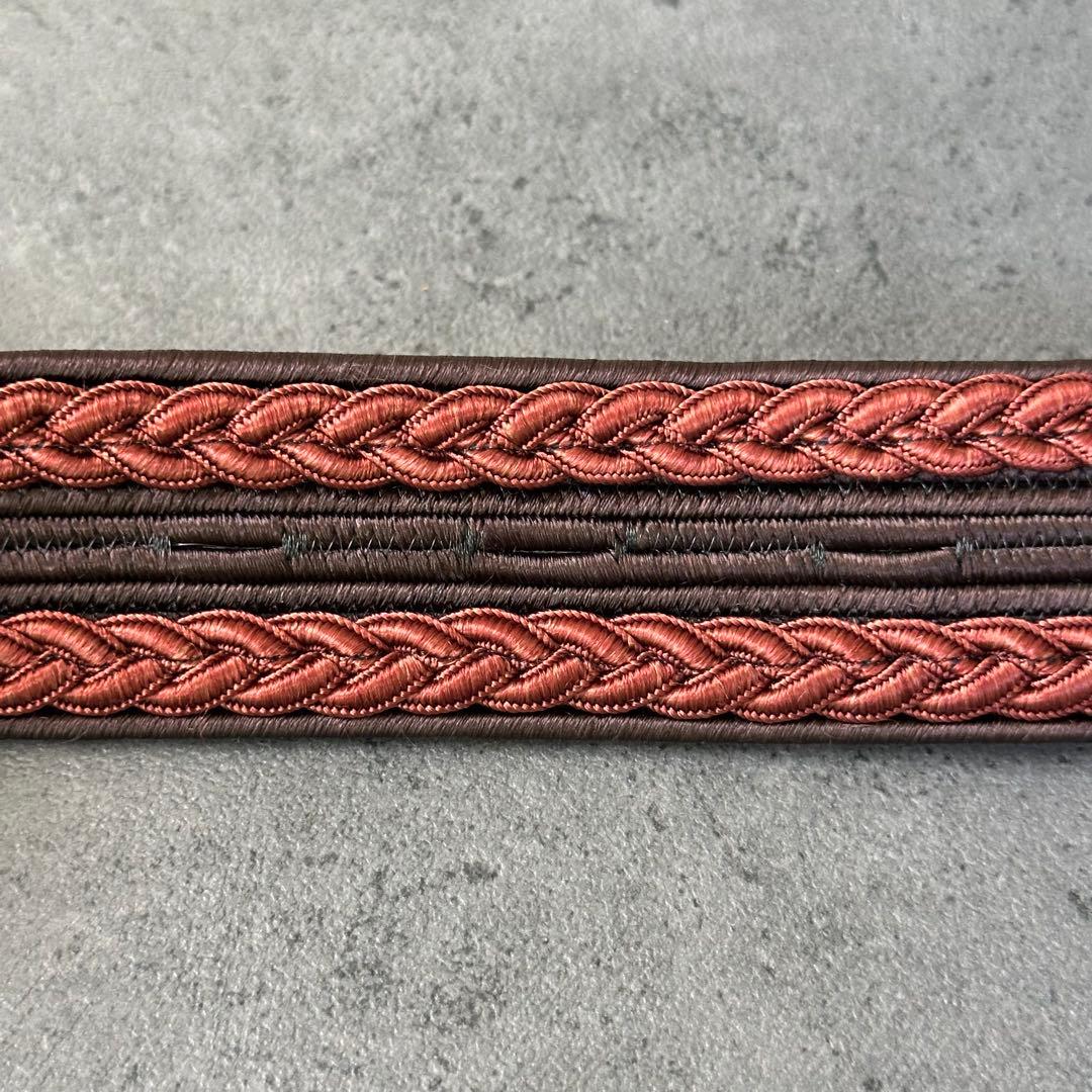 超希少✨イヴ・サンローラン　リヴ・ゴーシュ　ヴィンテージ　織ベルト　ブラウン