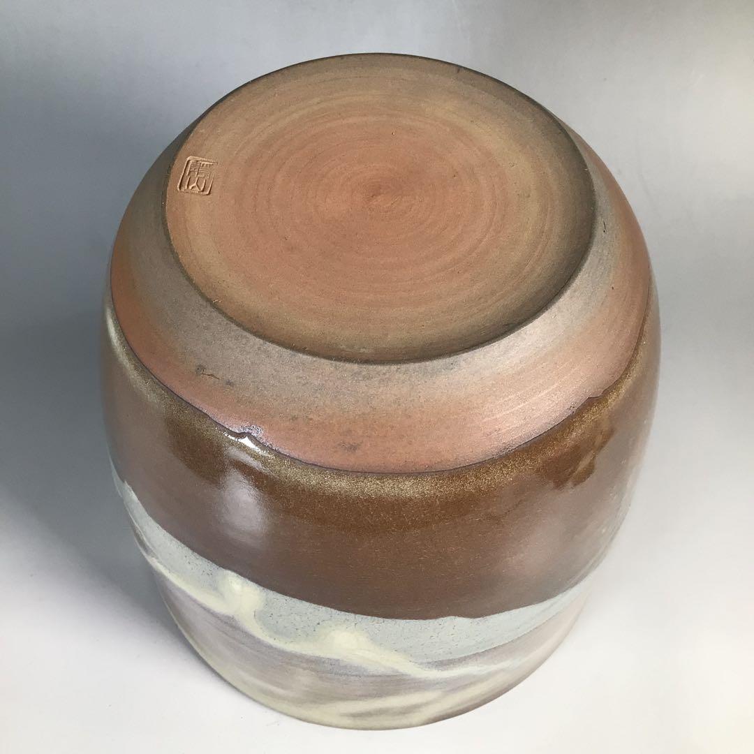 Ｎ７５３　水指　『高取焼』『十一代静山造』『表千家　堀内宗完箱書』　共箱　茶道具