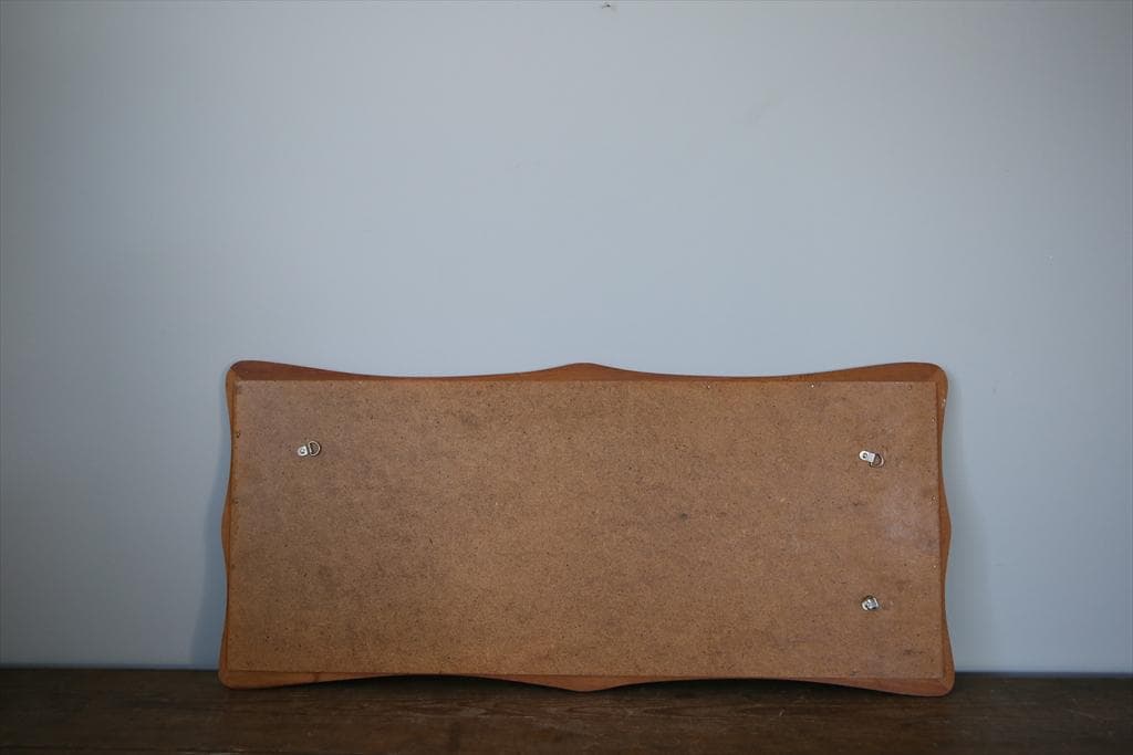 英国アンティークチークウォールミラー/木製壁掛け鏡/立鏡/姿見(91-201)