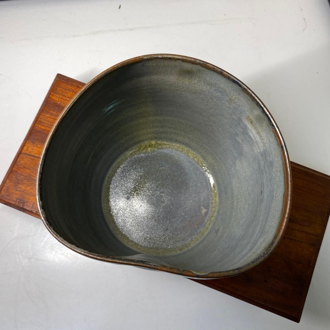 【茶道具】遠州流　高取宗家11代高取静山造　高取水指（共箱）