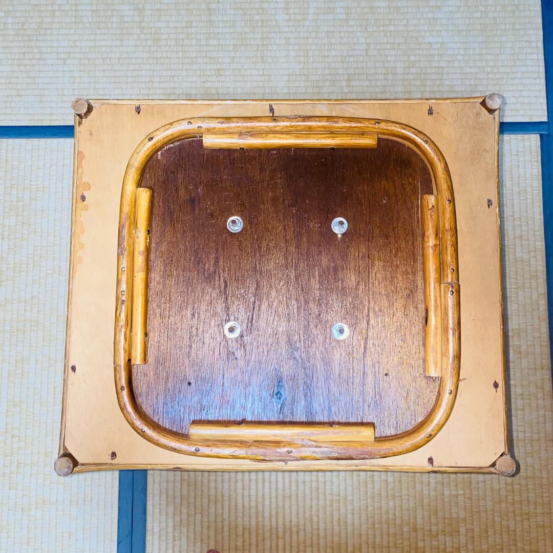 ラタン 籐 チェスト 棚 回転式 2段 引出し1口 籠 W55 D50 H57