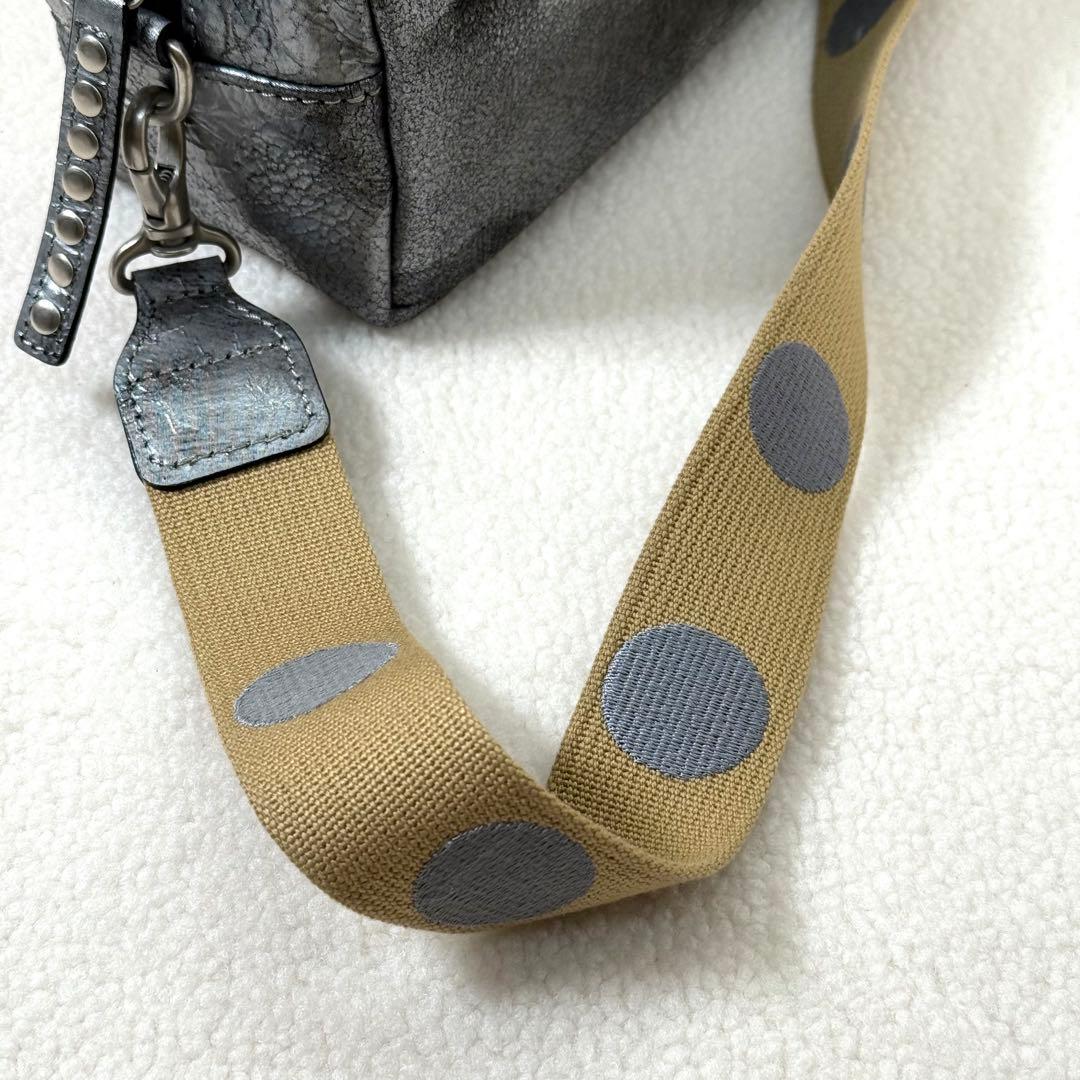 DEUX MILLE シープレザー　2way ショルダーバッグ　ドット柄　美品