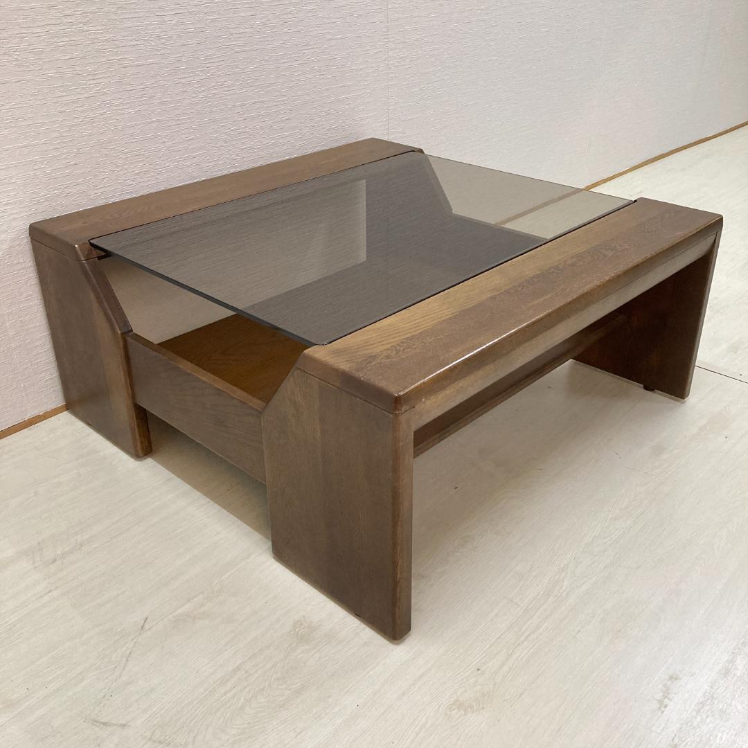 【カリモク】ガラステーブル　センターテーブル　ローテーブル　リビングテーブル