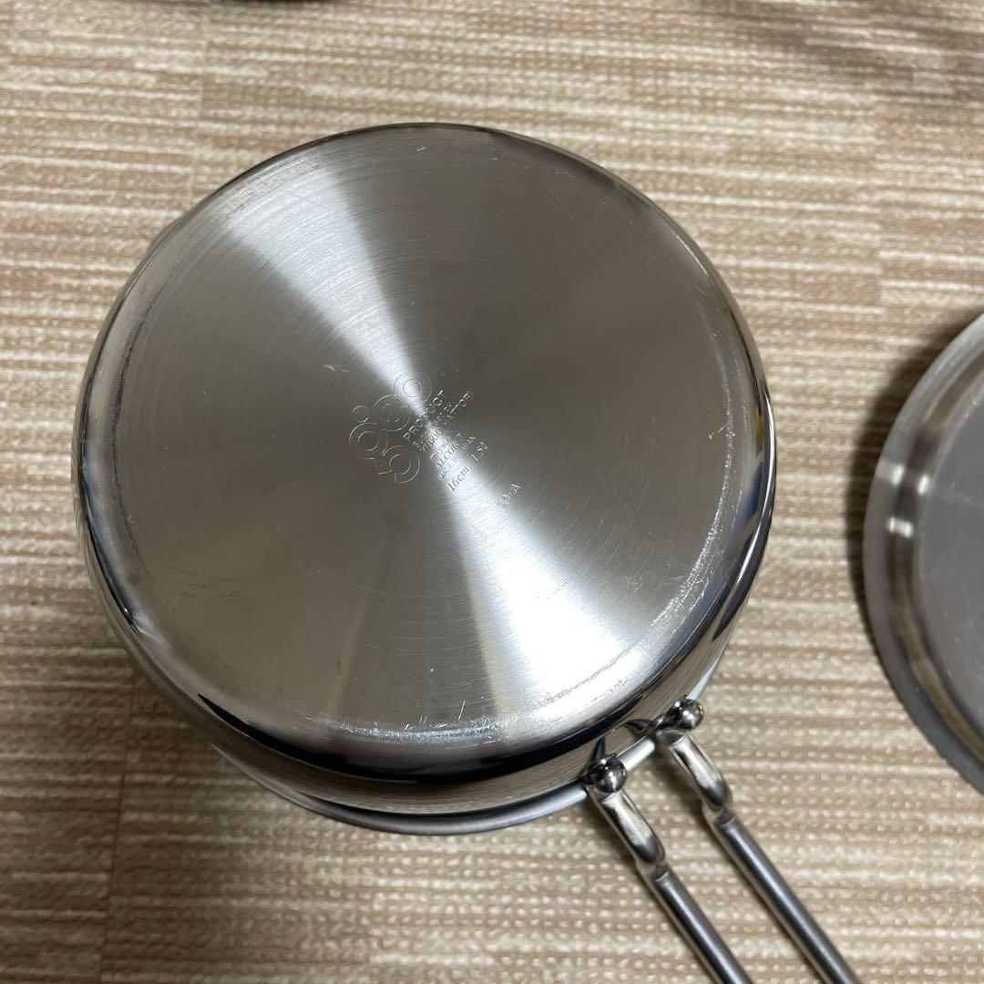 geo PRODUCT 蓋付き 片手鍋 ３点セット 14cm/16cm/18cm