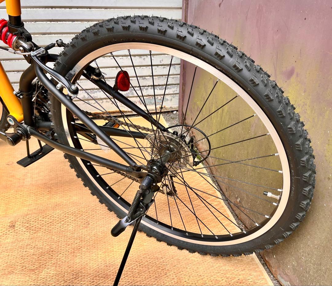 ③ KYUZO 折りたたみ自転車 26インチマウンテンバイク 変速 KZ-104