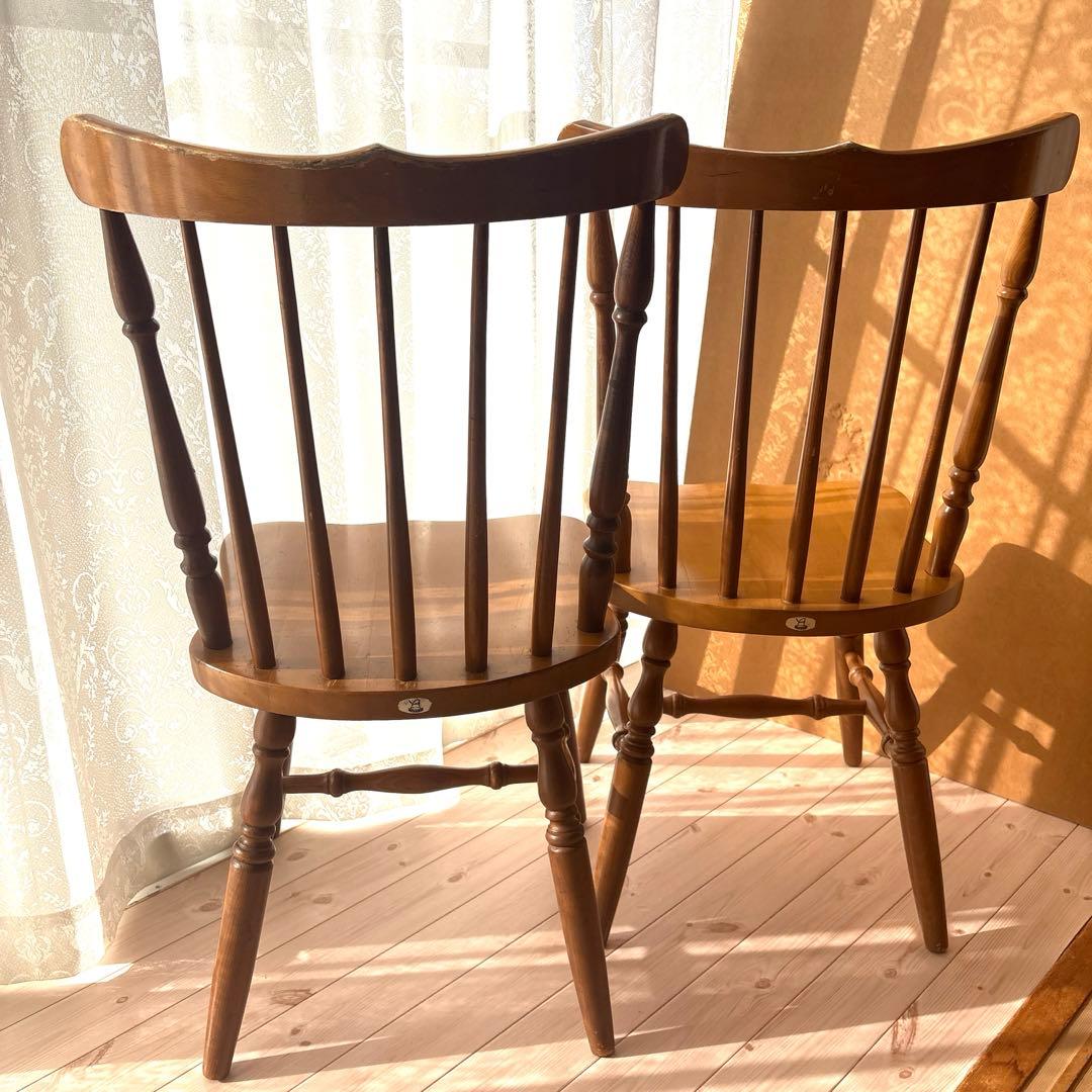 HAZK様4脚おまとめIKEDA 池田木工 チェア③④木製 古家具 ヴィンテージ