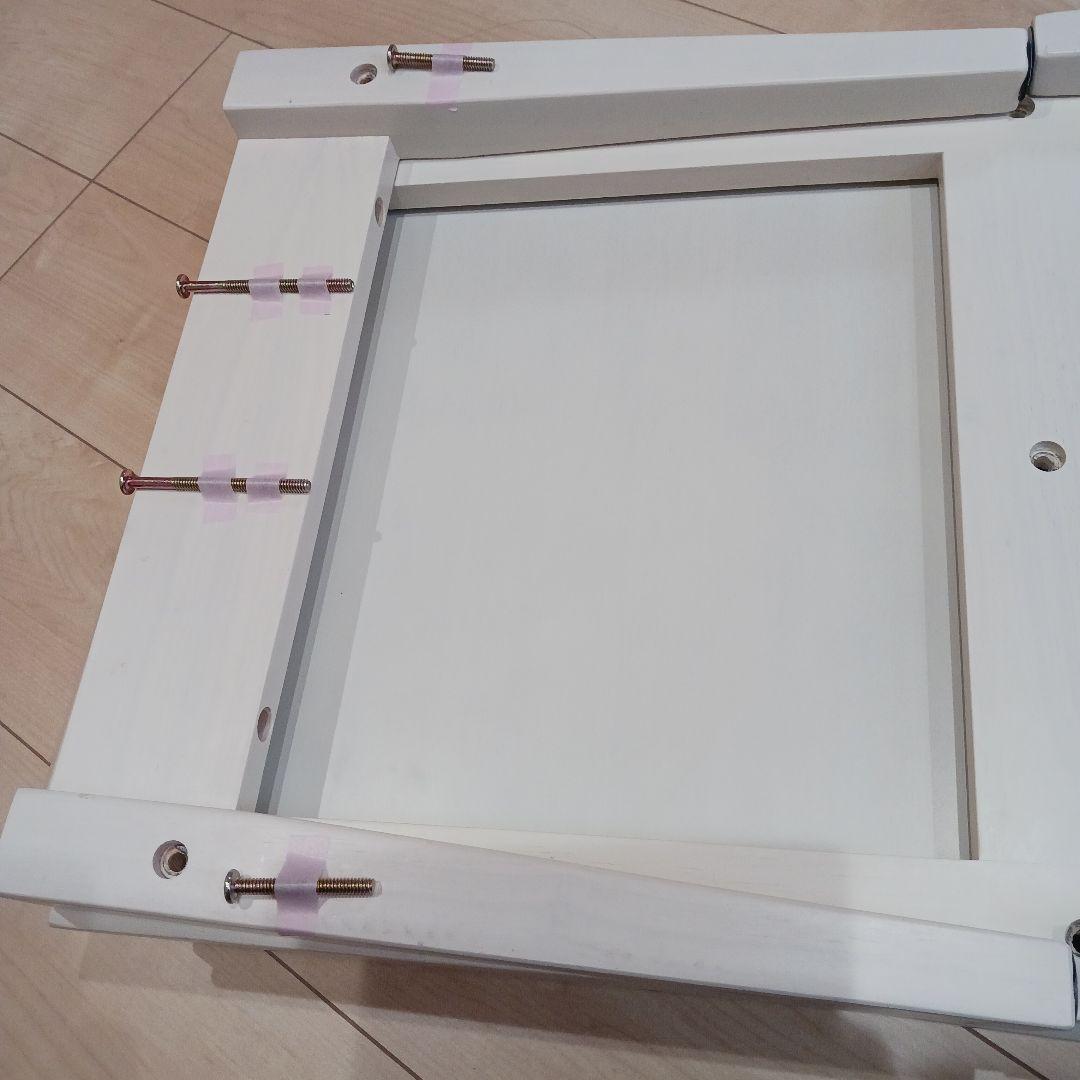 ホワイトガラス天板センター　ローテーブル　アクセサリー