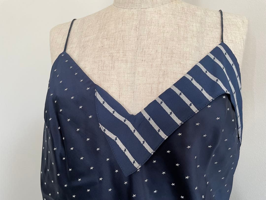 MARTIN MARGIELA期 白タグ /ネイビー ドット柄 キャミソール