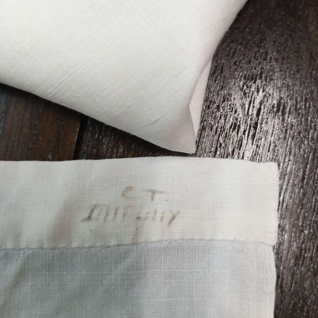 france vintage シーツ リペア部分 リネン＆コットン ブロカント
