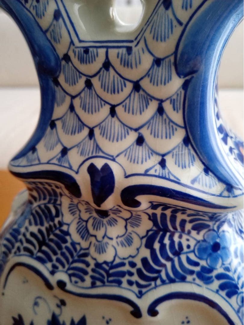 ロイヤルデルフト 阿蘭陀　ロウソク立て　燈台　美術品　キャンドルホルダー