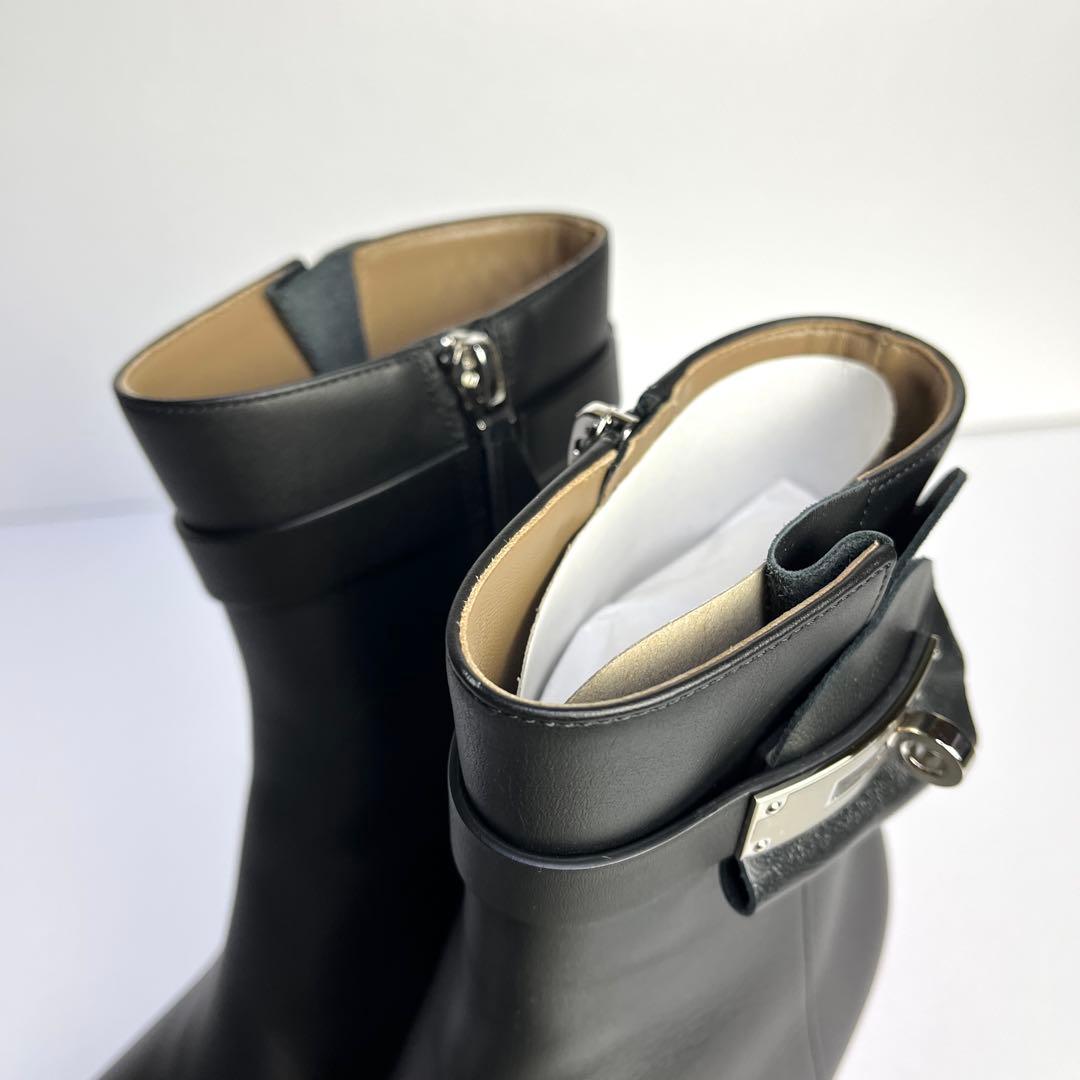 36.5 エルメス サンジェルマン ショートブーツ　黒 レザー　23.5