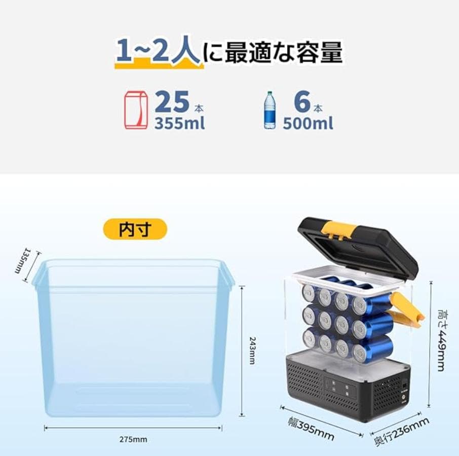 新品 BougeRV 防災認定 9L -20℃ 急速冷凍 バッテリー付属
