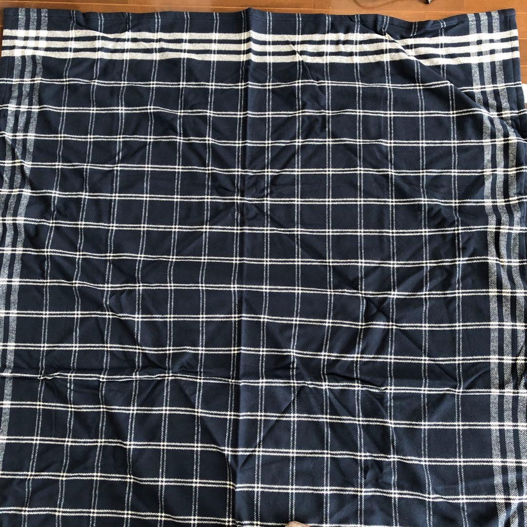 未使用RALPH LAUREN コットン　ブランケット　ラルフローレン　ネイビー