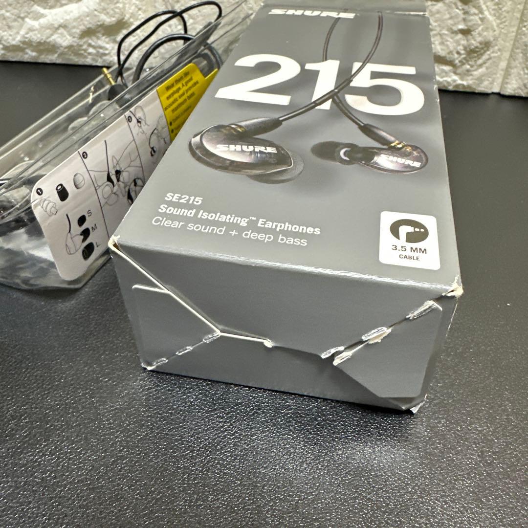 シュア SHURE SE215 クリアブラック　イヤホン 有線イヤホン