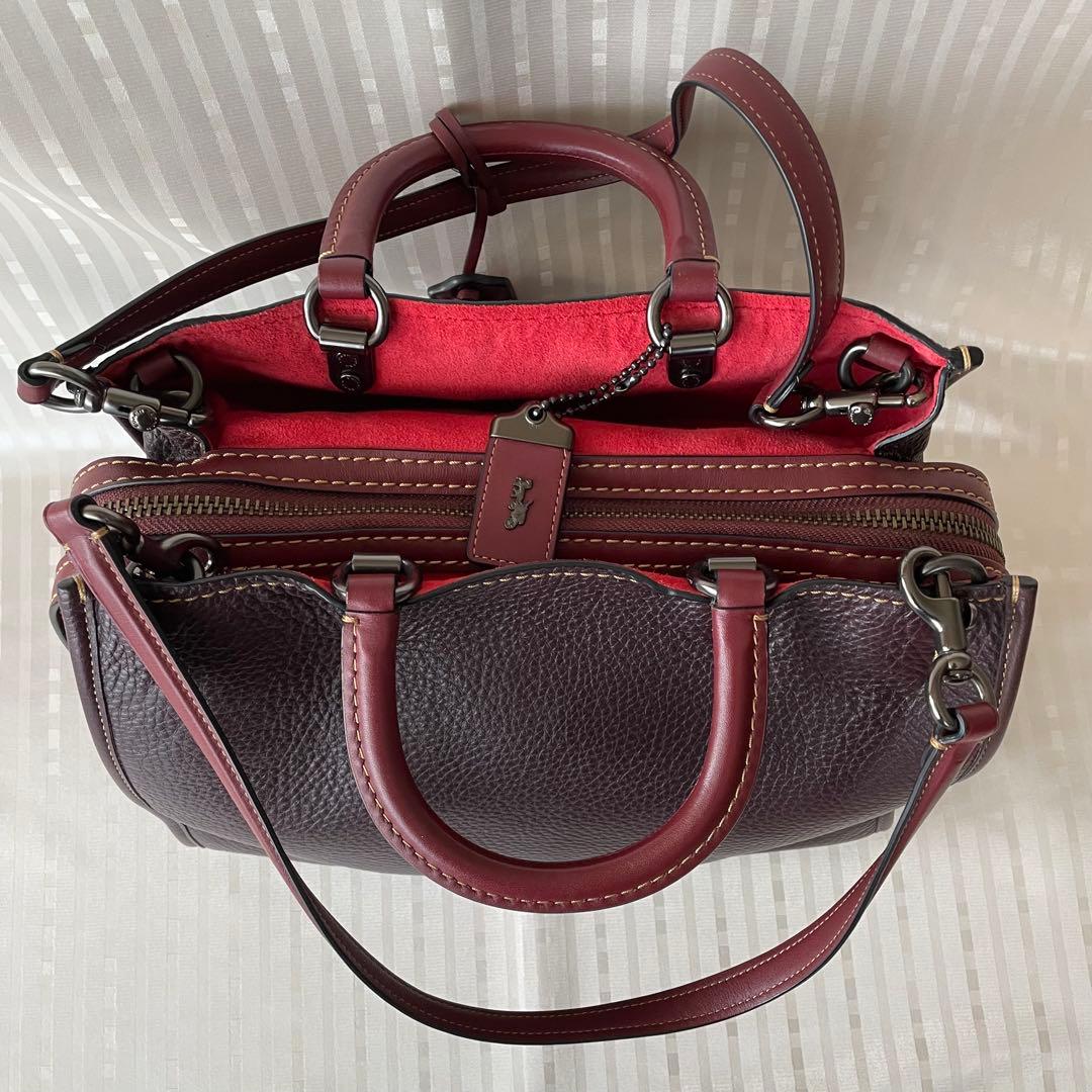 コーチ ローグ 2WAY バーガンディ 美品