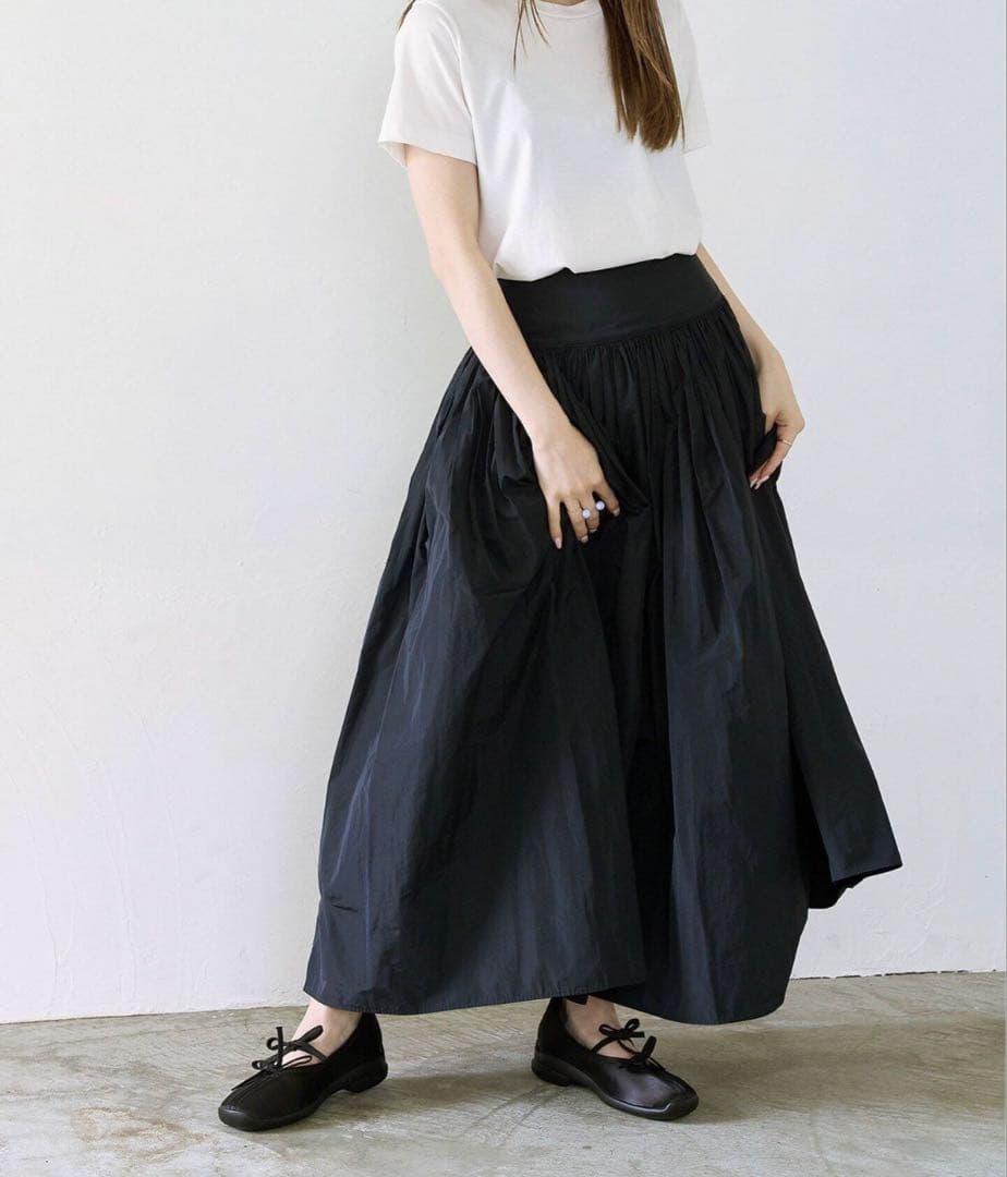 LE TALON ルタロン ダブルリボン バレリーナ シューズ ブラック