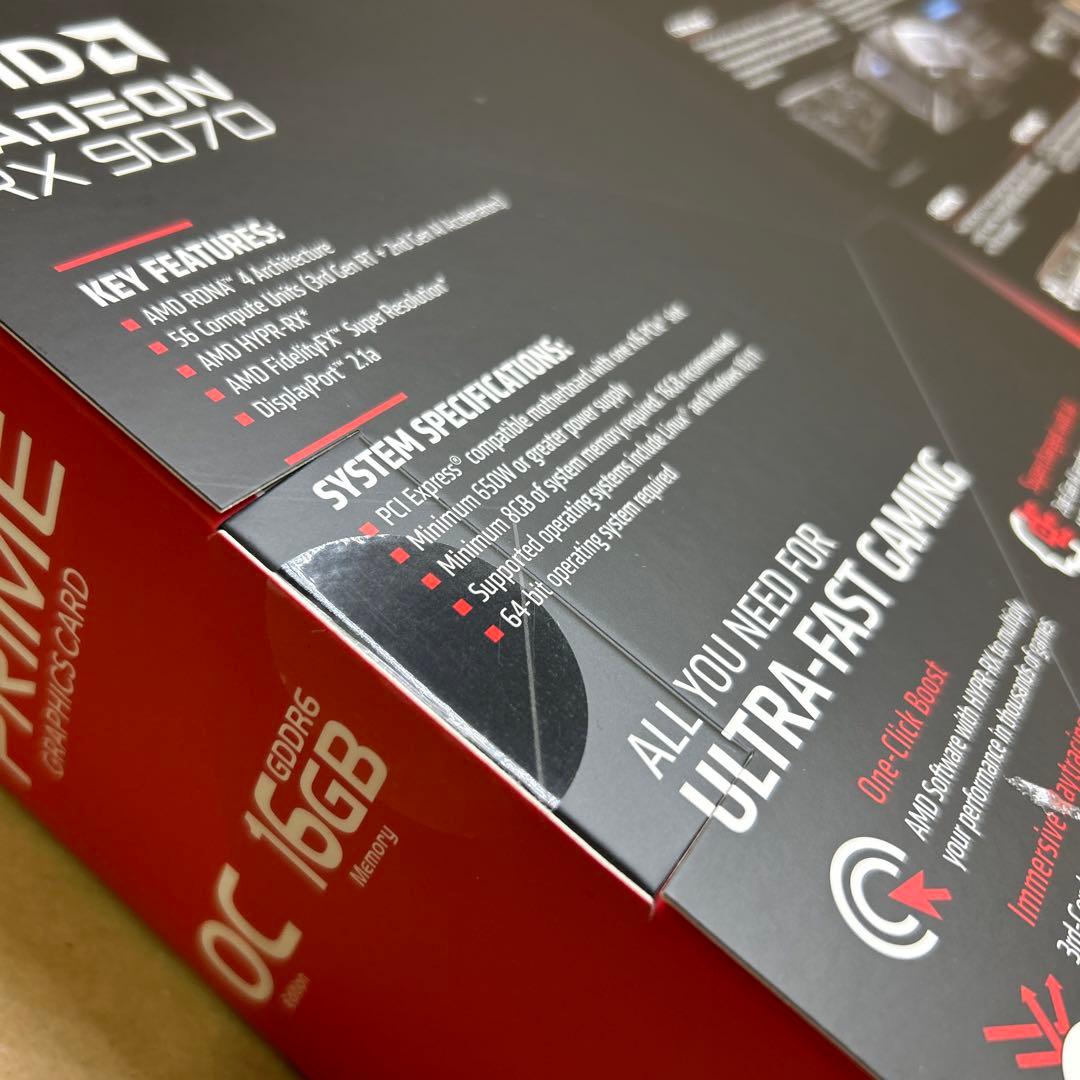 ASUS AMD Radeon RX9070 ビデオカード　16GB