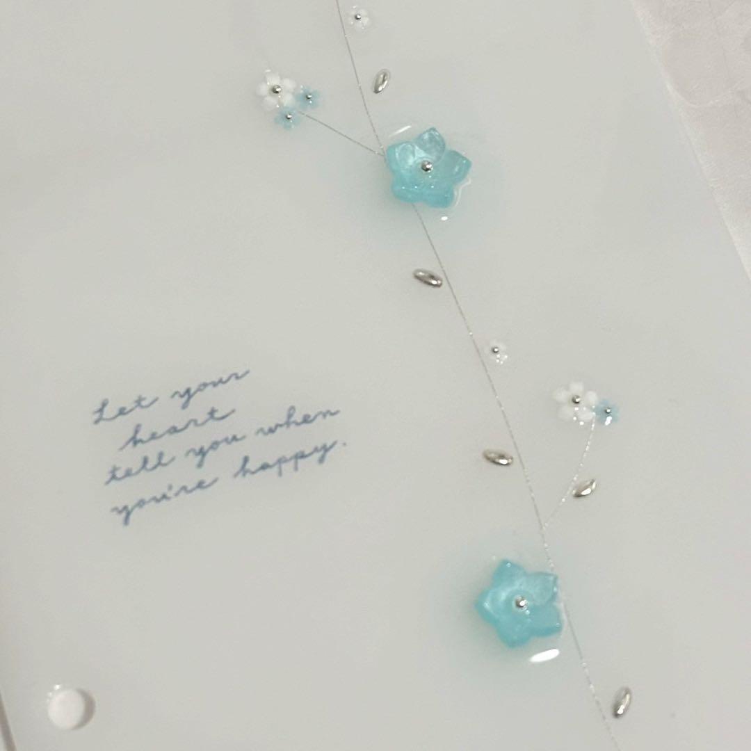 ✨しあん ✨A6 アクリルレジンバインダー　リング付き　韓国　貯金