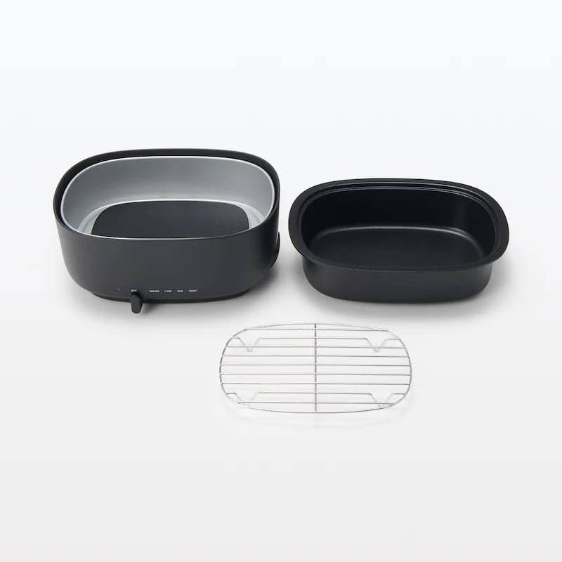 無印良品 深型ホットプレート 黒 MJ-HPFK1 44821893