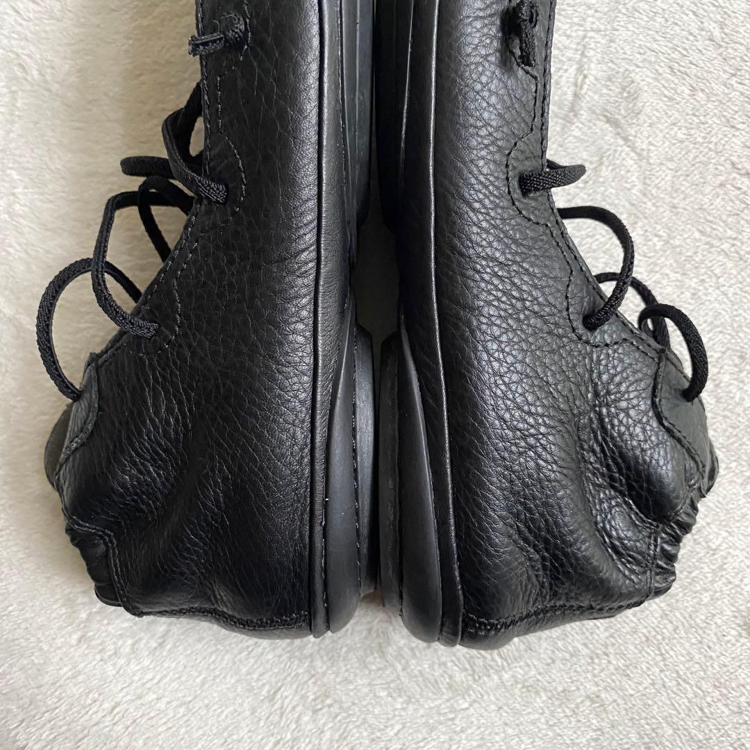 【美品✨】Camper ライトニナ　レースアップバレエシューズ　24cm レザー